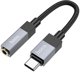 Adapter AUX USB C (meski) do Jack 3,5 mm (zenski) Hoco UPA32C czarny