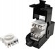 Προσαρμογέας AV Alantec RJ45 keystone module, UTP 5e χωρίς εργαλεία, SLIM, μαύρο ALANTEC