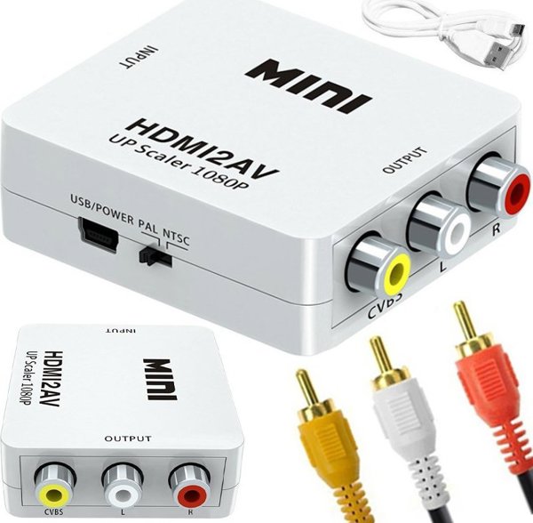Retoo Μετατροπέας AV RCA (Cinch) x3 σε HDMI (Λευκό) (E377)