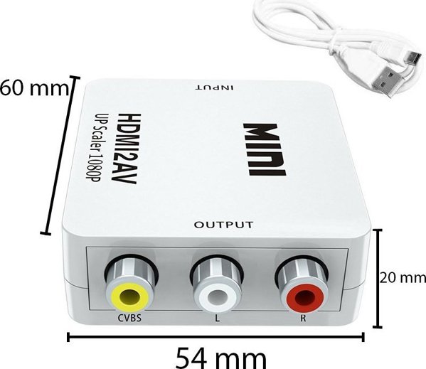 Retoo Μετατροπέας AV RCA (Cinch) x3 σε HDMI (Λευκό) (E377)