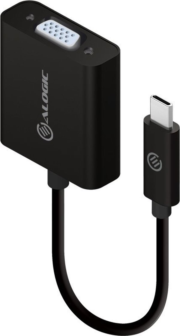 Alogic USB-C σε VGA Adapter, Αντάπτορας USB-C σε VGA, Μαύρο
