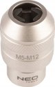 Neo Προσαρμογέας Για Κολαούζα 3/8" DR, Υποδοχή M5-M12