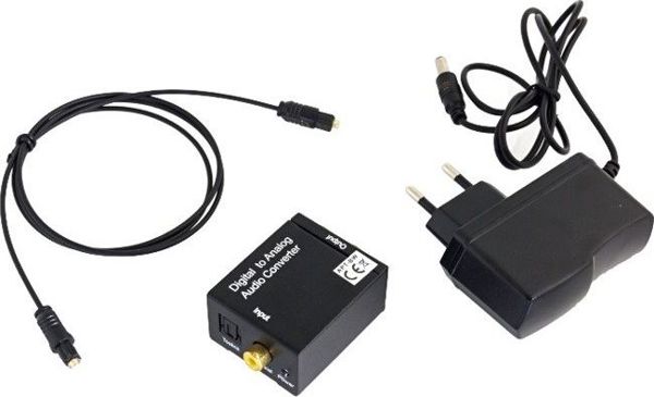 Adapter AV Apte Toslink - RCA (Cinch) czarny
