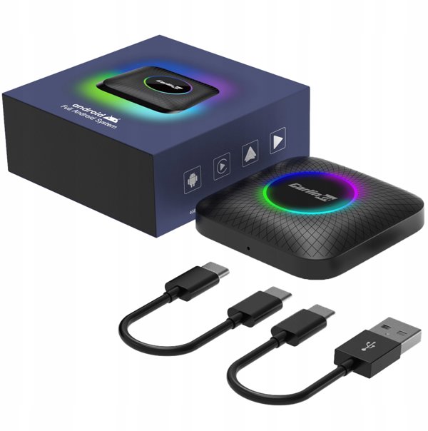 Adapter CARLINKIT TBOX Ambient 8GB+128GB Android 13- 8G/128G Carplay I Android Auto czarny