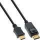 InLine DisplayPort σε HDMI Μετατροπέας Καλώδιο, 1.5m, Μαύρο