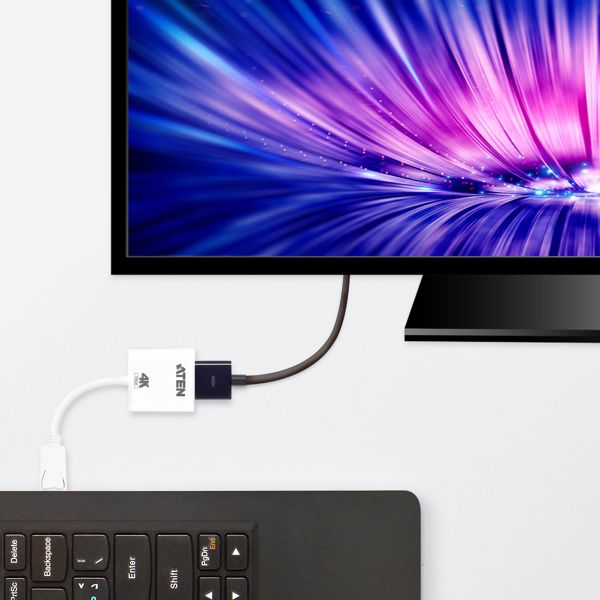 Aten VC986B Ενεργός Μετατροπέας DisplayPort σε 4K HDMI, Λευκός