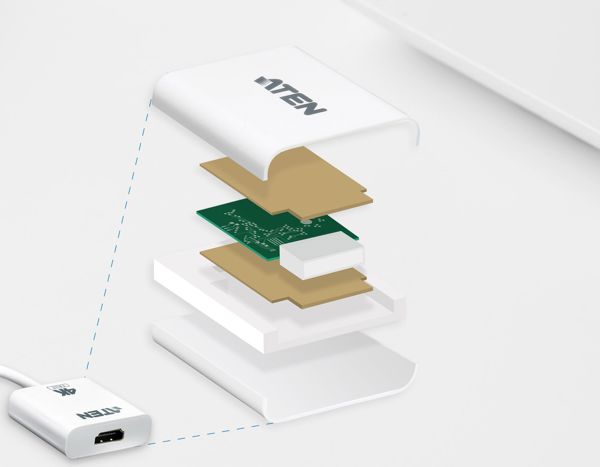 Aten VC986B Ενεργός Μετατροπέας DisplayPort σε 4K HDMI, Λευκός