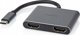 Προσαρμογέας USB Nedis Nedis USB-C™ Προσαρμογέας USB 3.2 Gen 1 | USB-C™ Σύνδεσμος | 2x HDMI™ | | 4K@30Hz | 0.10 m | Στρογγυλό | Επικασσιτερωμένο | PVC | Μαύρο | Κουτί