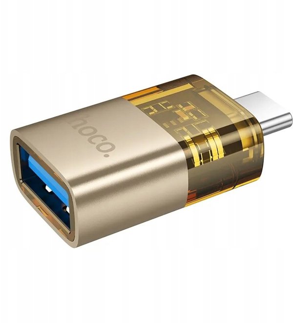 Adapter OTG USB C σε USB A Hoco UA36B χρυσό