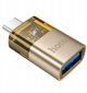 Adapter OTG USB C σε USB A Hoco UA36B χρυσό