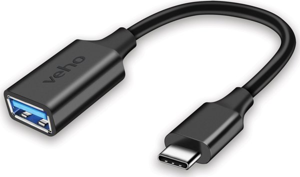 Καλώδιο Veho VCL-220-USBCA USB-C σε USB-A 3.2 Gen 1, 0.15m, Μαύρο