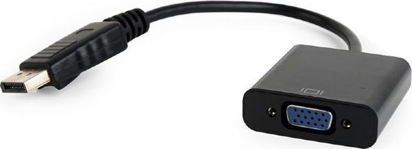 Adapter AV Gembird DisplayPort - D-Sub (VGA) czarny (AB-DPM-VGAF-02)