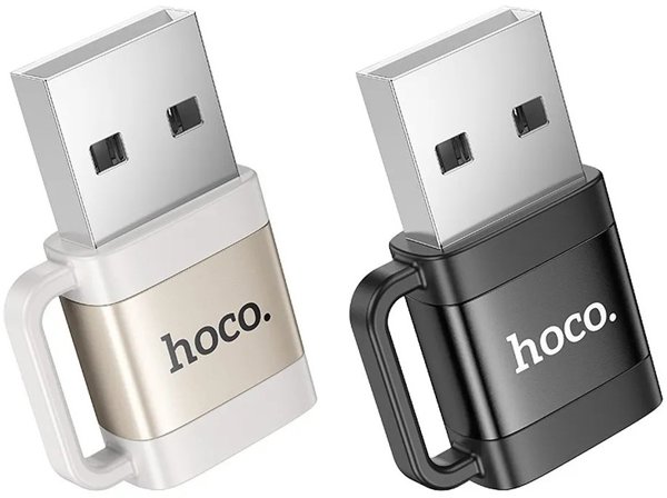 Adapter OTG USB A do USB C Hoco 3A UA31D czarny