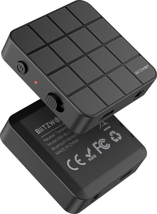 BlitzWolf BW-BL2 Bluetooth 5.0 Προσαρμογέας Ήχου, AUX 3.5mm, 200mAh, Μαύρος