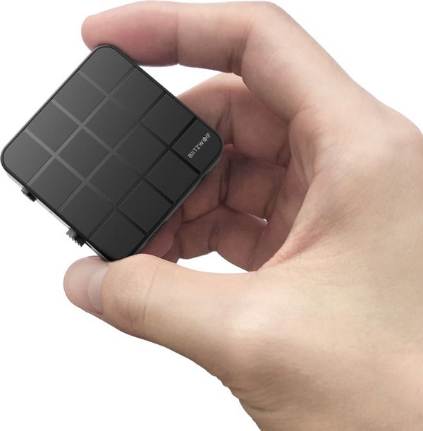 BlitzWolf BW-BL2 Bluetooth 5.0 Προσαρμογέας Ήχου, AUX 3.5mm, 200mAh, Μαύρος