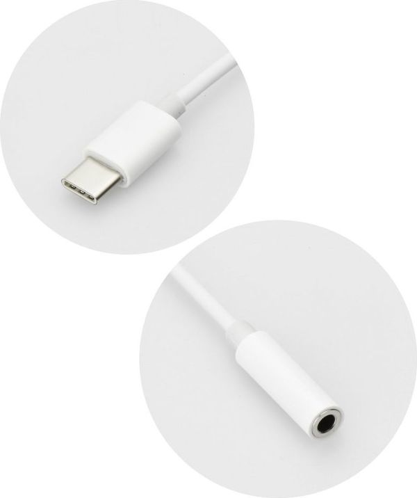 Partner Tele.com Αντάπτορας USB-C σε Jack 3.5mm, Για Ακουστικά, Λευκός (C434-458F8)
