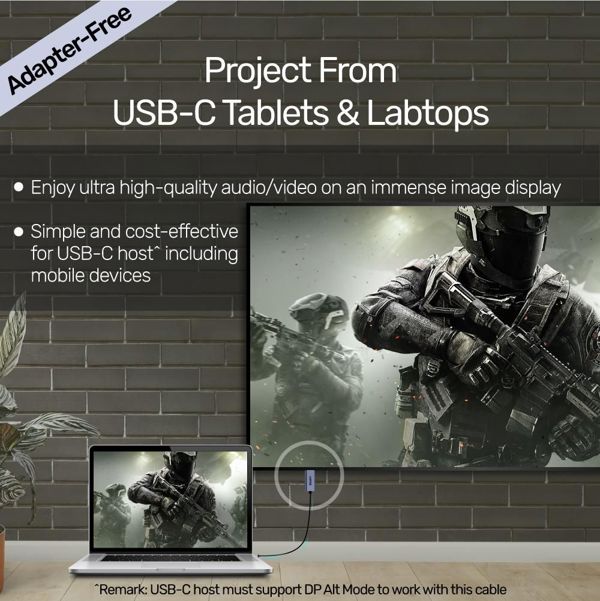 Unitek Προσαρμογέας USB-C σε DisplayPort 4K 60Hz Ultra HD (V1409A) - Μαύρο