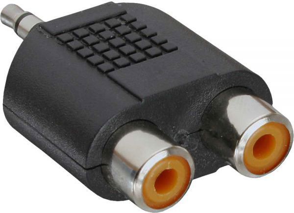 InLine Αντάπτορας Ήχου 3.5mm Male σε 2x RCA Female Stereo, Μαύρο (99302)