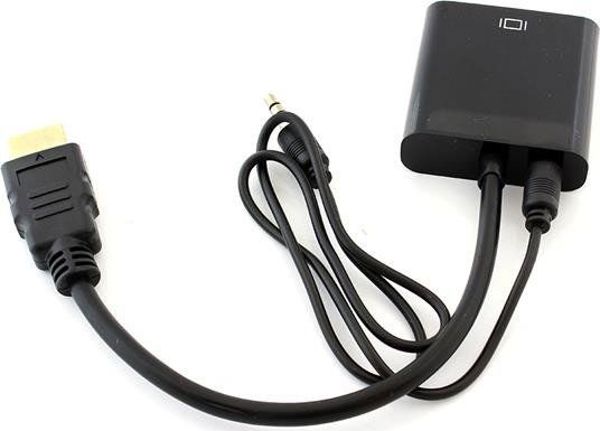 Adapter AV Hertz HDMI - D-Sub (VGA) + Jack 3.5mm czarny