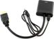 Adapter AV Hertz HDMI - D-Sub (VGA) + Jack 3.5mm czarny