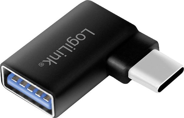 LogiLink AU0055 Αντάπτορας USB-C σε USB-A 3.2 Gen1 90° Μαύρος