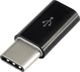 Adapter USB Sbox USB-C - microUSB Czarny  (308-uniw)