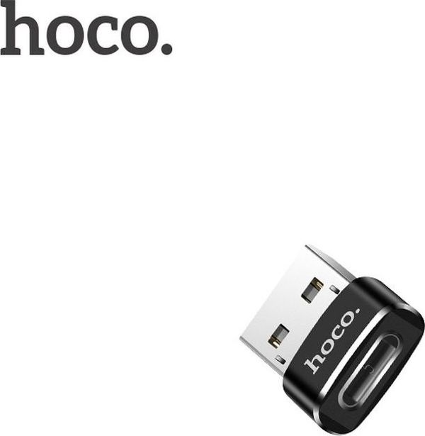 Hoco UA6 Αντάπτορας USB-C σε USB OTG, Μετατροπέας Δεδομένων και Φόρτισης, Μαύρο