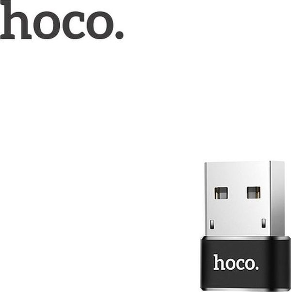 Hoco UA6 Αντάπτορας USB-C σε USB OTG, Μετατροπέας Δεδομένων και Φόρτισης, Μαύρο