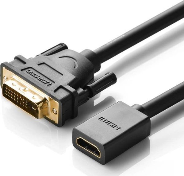 Adapter AV Ugreen HDMI - DVI-D czarny (UGR635BLK)