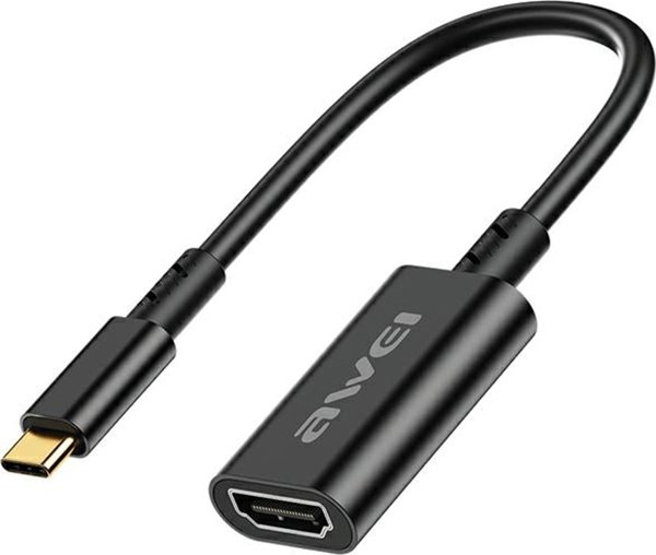 Adapter USB Awei Adapter CL-217T USB-C/HDMI czarny 4k/30Hz