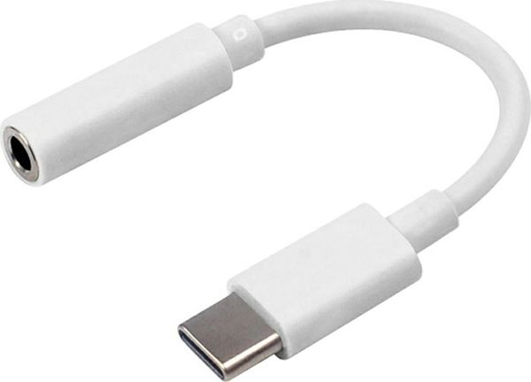 Adapter USB Hertz AK291A USB-C - Jack 3.5mm λευκό