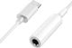 Adapter USB Hertz AK291A USB-C - Jack 3.5mm λευκό