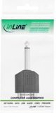 InLine Αντάπτορας Ήχου Jack 6.3mm Male Mono σε 2x RCA Female, Μαύρο