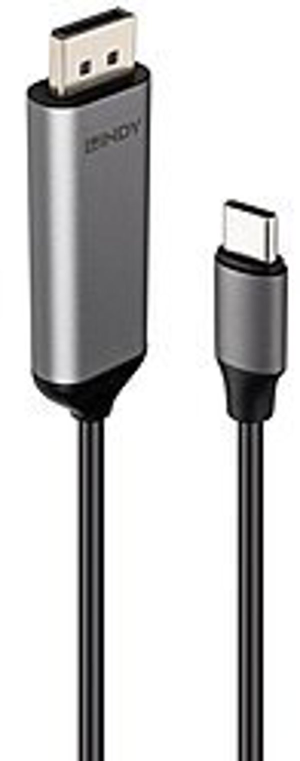 Lindy 43503 Αντάπτορας USB-C σε DisplayPort, 1m, Γκρι
