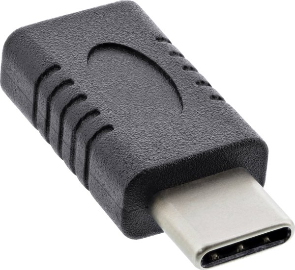 InLine Προσαρμογέας USB-C σε USB-C 3.2 Gen.2, Αρσενικό σε Θηλυκό, Μαύρο (35802A)