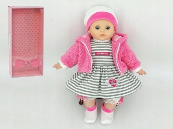Adar Κούκλα Κοριτσάκι 40cm με Ήχο, Πλαστική, 530003
