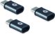 Conceptronic USB-C σε MicroUSB Adapter DONN05G, Συμβατός για Φόρτιση & Συγχρονισμό Συσκευών, Γκρι