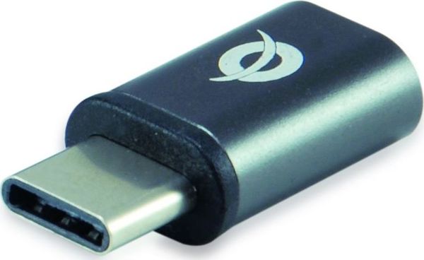 Conceptronic USB-C σε MicroUSB Adapter DONN05G, Συμβατός για Φόρτιση & Συγχρονισμό Συσκευών, Γκρι