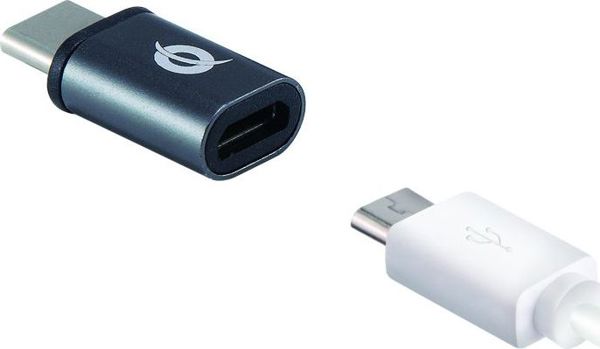 Conceptronic USB-C σε MicroUSB Adapter DONN05G, Συμβατός για Φόρτιση & Συγχρονισμό Συσκευών, Γκρι