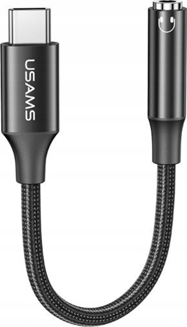 Adapter USB Usams Kabel adapter Usams AU16 USB-C/Jack 3,5mm czarny