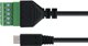 Delock Micro USB Adapter Cable 92504C, Male to Terminal Block, 5 Pins, 1m, Black