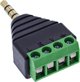 PNY Αντάπτορας InLine 3.5mm Jack σε 4-Pole Stereo Microphone Terminal Block – Μαύρο (92504J)