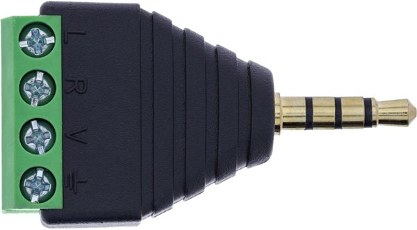 PNY Αντάπτορας InLine 3.5mm Jack σε 4-Pole Stereo Microphone Terminal Block – Μαύρο (92504J)