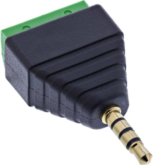 PNY Αντάπτορας InLine 3.5mm Jack σε 4-Pole Stereo Microphone Terminal Block – Μαύρο (92504J)