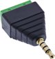 PNY Αντάπτορας InLine 3.5mm Jack σε 4-Pole Stereo Microphone Terminal Block – Μαύρο (92504J)