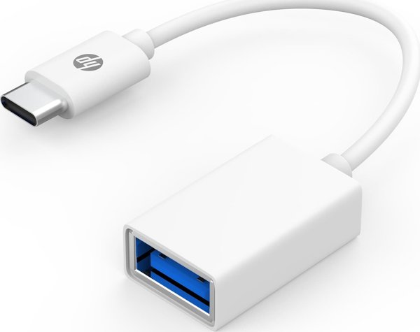 Προσαρμογέας USB HP USB μείωση, (3.0), USB C (M) - USB A F, λευκή, Hewlett-Packard DHC-TC105
