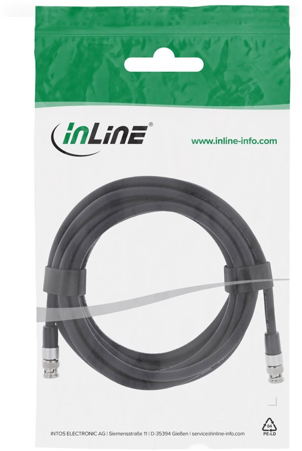 Καλώδιο Βίντεο Adaptec InLine® BNC, 12G-SDI, 4K60Hz, 75 Ohm, 5m