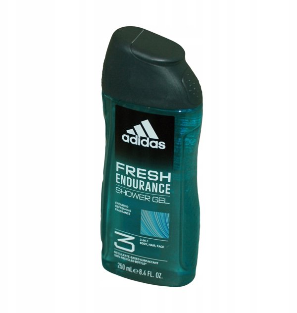 Adidas, Fresh Endurance, Cleanses, Shower Gel, For Body, Face & Hair, All Skin Types, 250 ml For Men