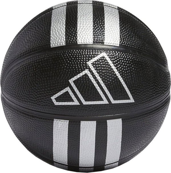 Adidas Μπάλα Μπάσκετ 3-Stripes Rubber Mini Μαύρη HM4972