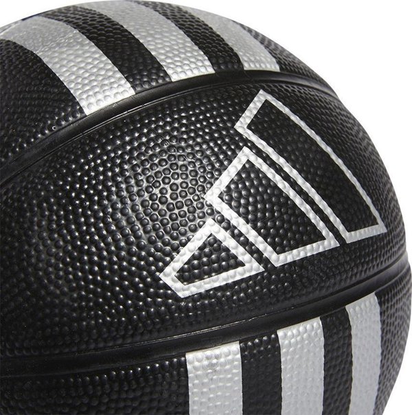 Adidas Μπάλα Μπάσκετ 3-Stripes Rubber Mini Μαύρη HM4972